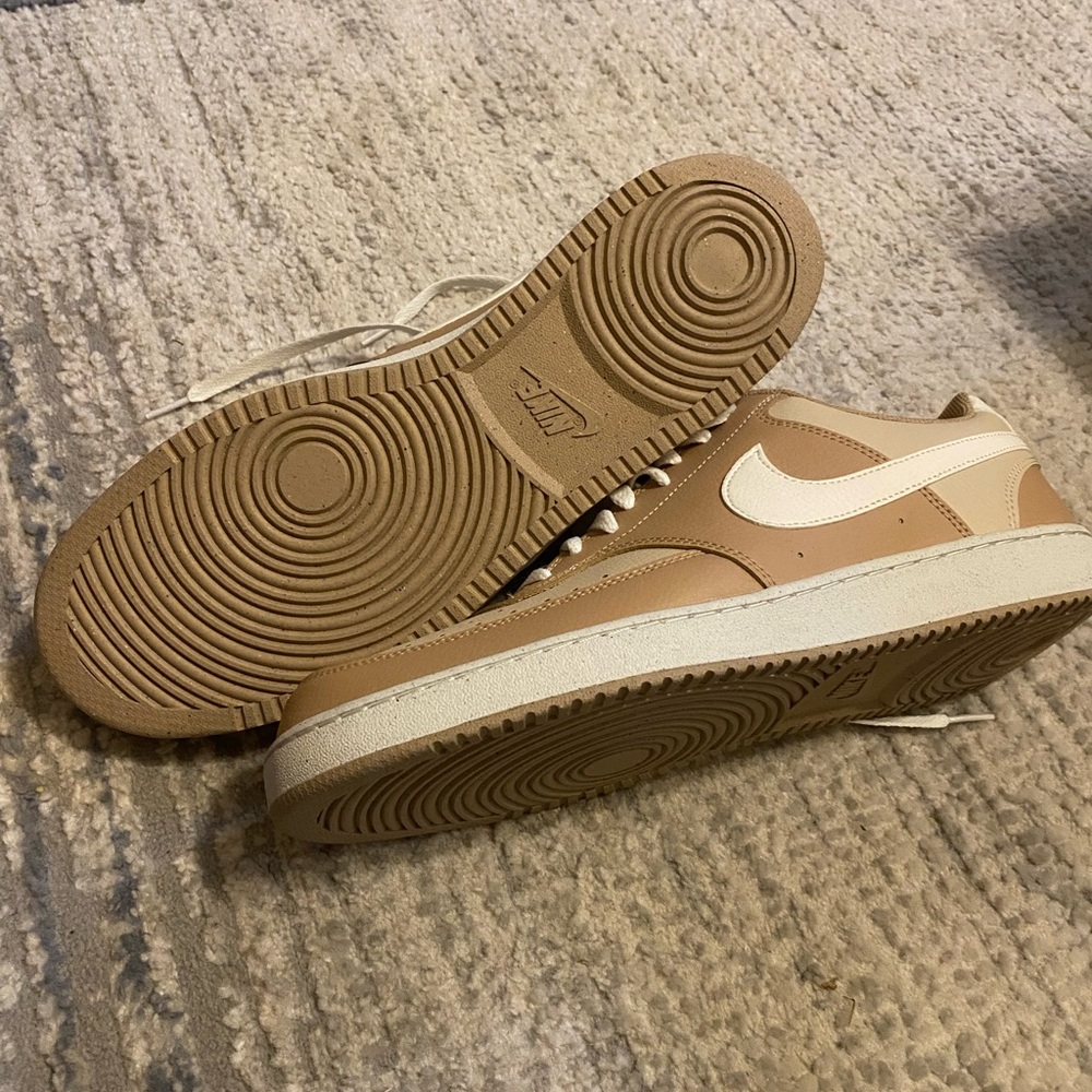 Nike Court Vision Men's Sneakers - Beige and White - Picture 4 of 6
